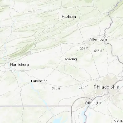 Map showing location of Wyomissing (40.329540, -75.965210)