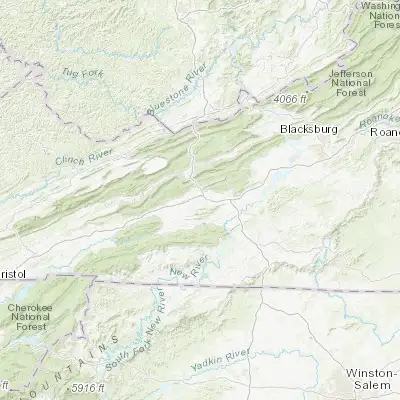 Map showing location of Wytheville (36.948450, -81.084810)