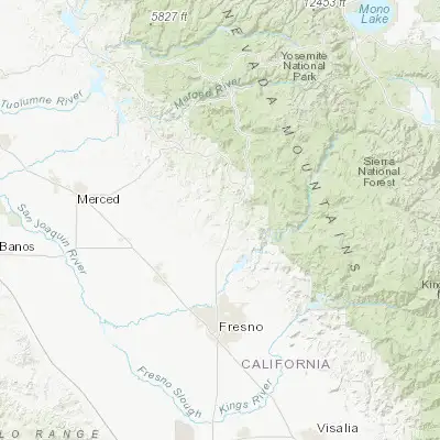 Map showing location of Yosemite Lakes (37.191060, -119.772650)