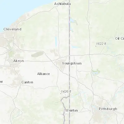 Map showing location of Youngstown (41.099780, -80.649520)