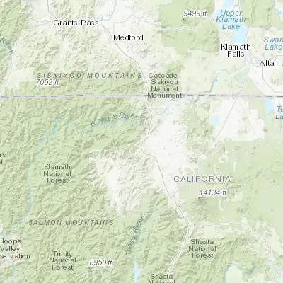Map showing location of Yreka (41.735420, -122.634470)