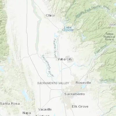 Map showing location of Yuba City (39.140450, -121.616910)