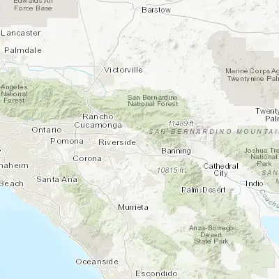Map showing location of Yucaipa (34.033630, -117.043090)