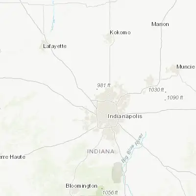Map showing location of Zionsville (39.950870, -86.261940)