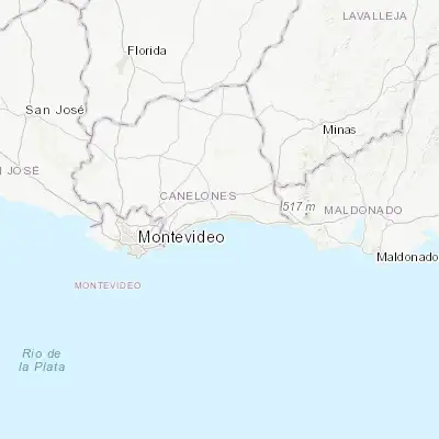 Map showing location of Atlántida (-34.771900, -55.758400)