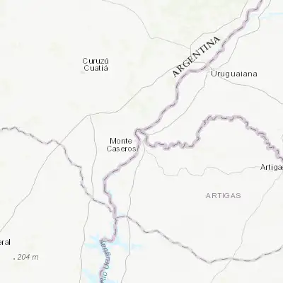Map showing location of Bella Unión (-30.259660, -57.599190)