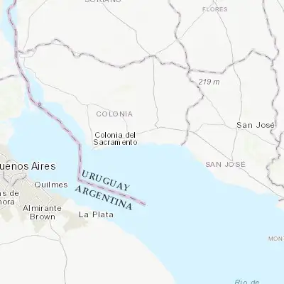 Map showing location of Juan L. Lacaze (-34.418880, -57.452850)