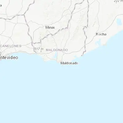 Map showing location of Maldonado (-34.900000, -54.950000)