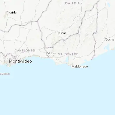 Map showing location of Pan de Azúcar (-34.778700, -55.235820)