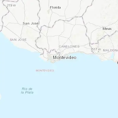 Map showing location of Paso de Carrasco (-34.860280, -56.052220)