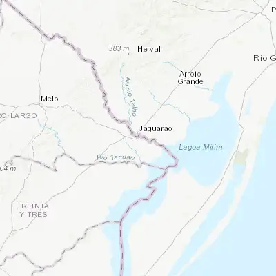 Map showing location of Río Branco (-32.598020, -53.385830)