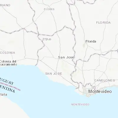 Map showing location of San José de Mayo (-34.337500, -56.713610)