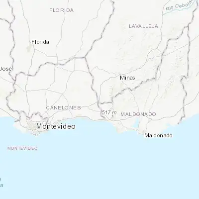 Map showing location of Solís de Mataojo (-34.599510, -55.468080)