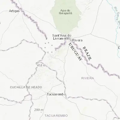 Map showing location of Tranqueras (-31.200000, -55.750000)