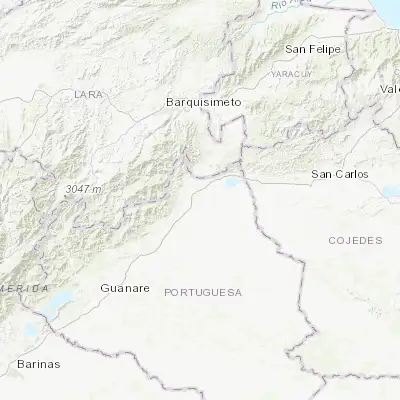 Map showing location of Acarigua (9.554510, -69.195640)