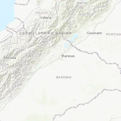 Map showing location of Alto Barinas (8.593100, -70.226100)