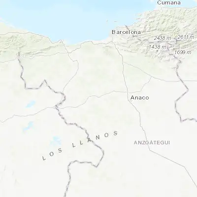 Map showing location of Aragua de Barcelona (9.455880, -64.829280)