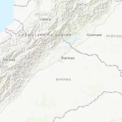 Map showing location of Barinas (8.622610, -70.207490)