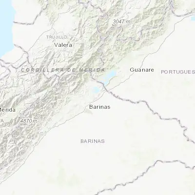 Map showing location of Barrancas (8.769620, -70.110860)