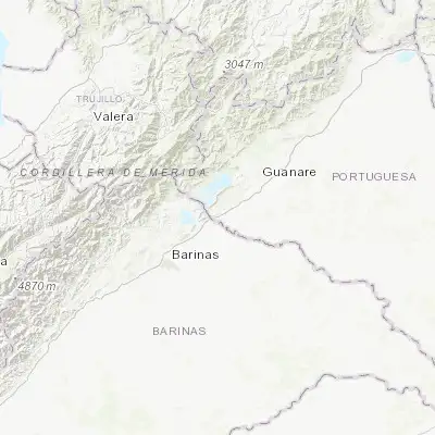 Map showing location of Boconoito (8.846590, -69.980320)