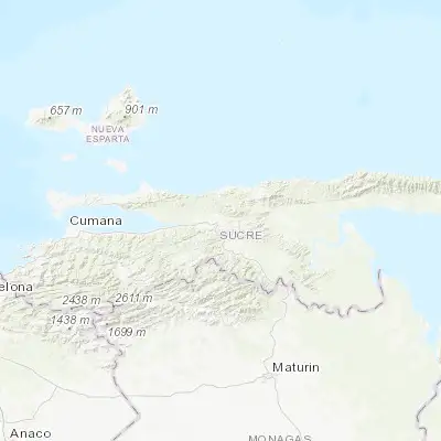 Map showing location of Casanay (10.504200, -63.417290)