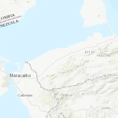 Map showing location of Dabajuro (11.022730, -70.677690)