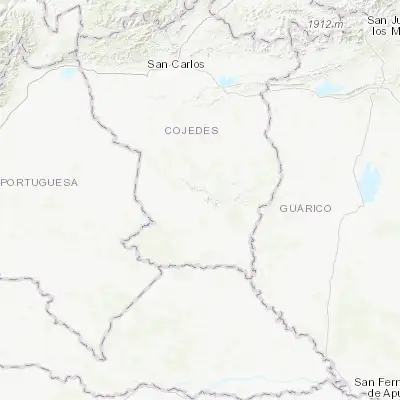 Map showing location of El Baúl (8.962250, -68.295110)