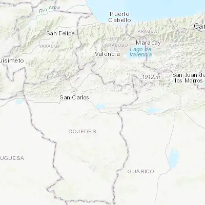 Map showing location of El Pao (9.639260, -68.129170)