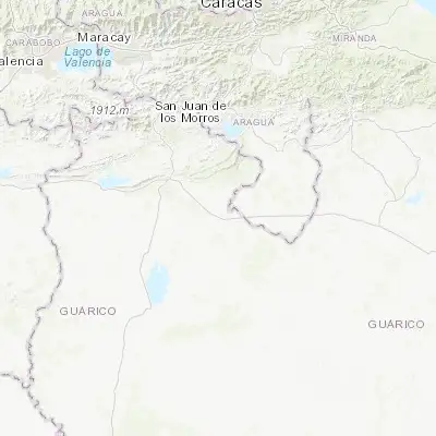 Map showing location of El Sombrero (9.386300, -67.058180)