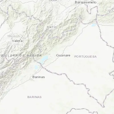 Map showing location of Guanare (9.041830, -69.742060)