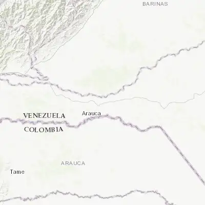 Map showing location of Guasdualito (7.242410, -70.732350)
