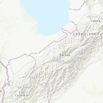 Map showing location of La Azulita (8.713640, -71.444210)