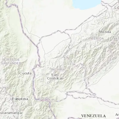 Map showing location of La Grita (8.133160, -71.983900)
