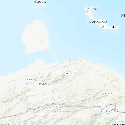 Map showing location of La Vela de Coro (11.460770, -69.565700)