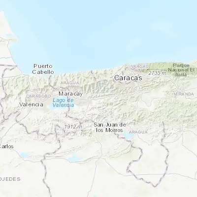 Map showing location of La Victoria (10.226770, -67.331220)