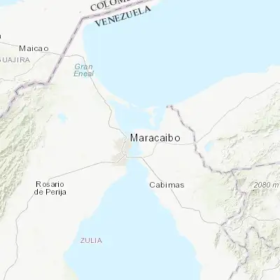 Map showing location of Los Puertos de Altagracia (10.714920, -71.521680)