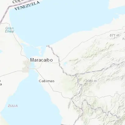 Map showing location of Mene de Mauroa (10.680910, -71.036090)