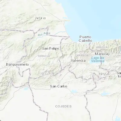 Map showing location of Miranda (10.150770, -68.393250)