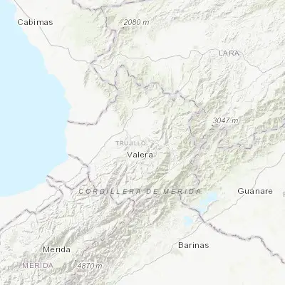 Map showing location of Pampán (9.445190, -70.475560)