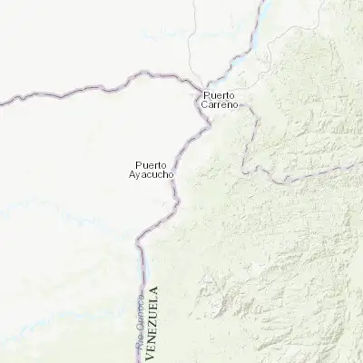 Map showing location of Puerto Ayacucho (5.660490, -67.583430)