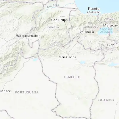 Map showing location of San Carlos (9.661240, -68.582680)