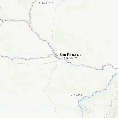 Map showing location of San Fernando de Apure (7.887820, -67.472360)