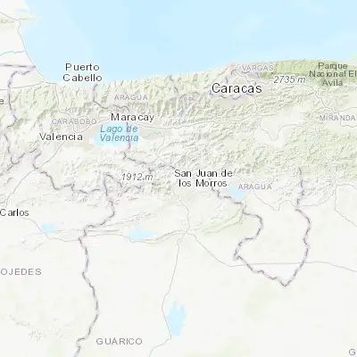 Map showing location of San Juan de los Morros (9.911520, -67.353810)