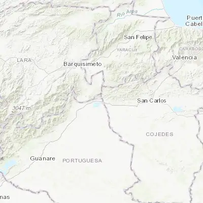 Map showing location of San Rafael de Onoto (9.678130, -68.972780)