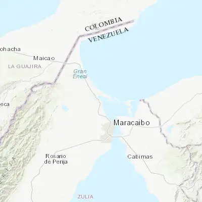 Map showing location of San Rafael (10.962050, -71.730340)