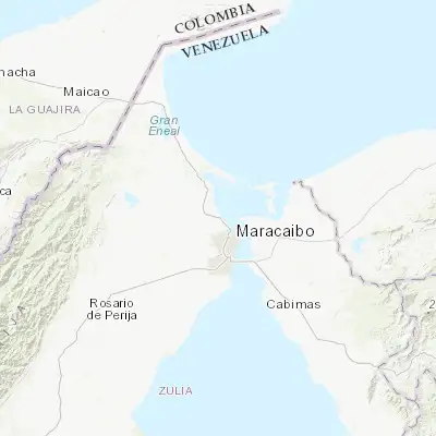 Map showing location of Santa Cruz de Mara (10.792690, -71.685050)