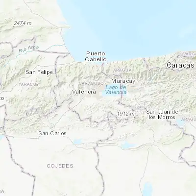 Map showing location of Tacarigua (10.086210, -67.919820)