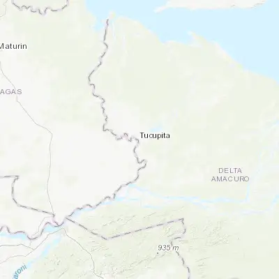 Map showing location of Tucupita (9.058060, -62.050000)