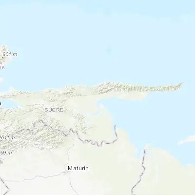 Map showing location of Yaguaraparo (10.568390, -62.826280)