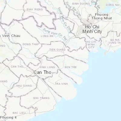 Map showing location of Ấp Tân Ngãi (10.233330, 106.283330)